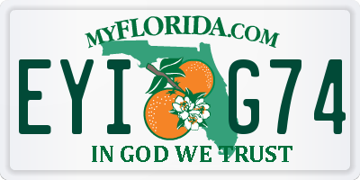 FL license plate EYIG74