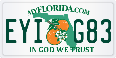 FL license plate EYIG83
