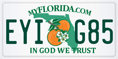 FL license plate EYIG85
