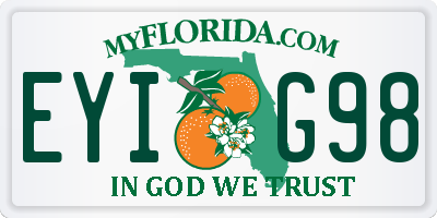 FL license plate EYIG98
