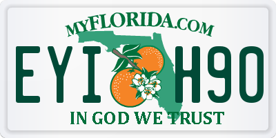 FL license plate EYIH90