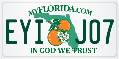 FL license plate EYIJ07