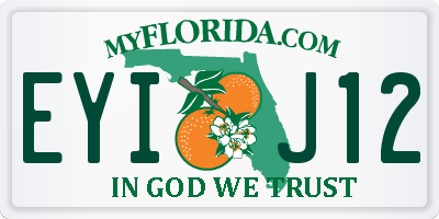 FL license plate EYIJ12