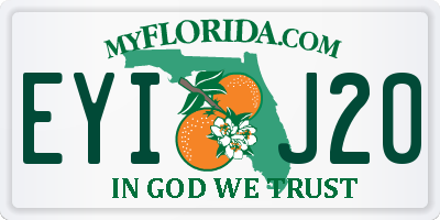 FL license plate EYIJ20