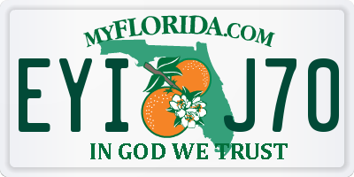 FL license plate EYIJ70