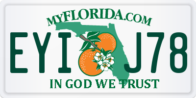 FL license plate EYIJ78