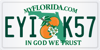 FL license plate EYIK57