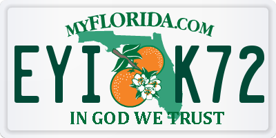 FL license plate EYIK72