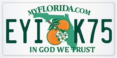 FL license plate EYIK75