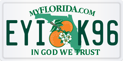 FL license plate EYIK96