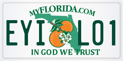 FL license plate EYIL01