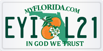 FL license plate EYIL21