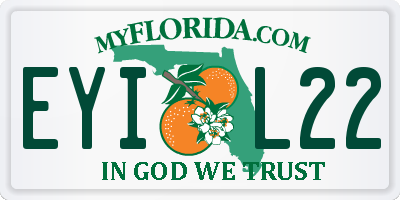 FL license plate EYIL22
