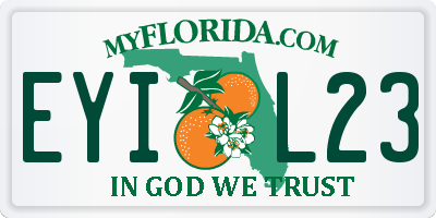 FL license plate EYIL23
