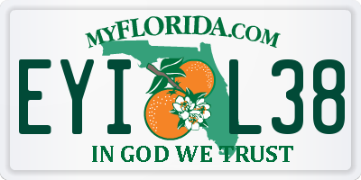 FL license plate EYIL38