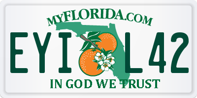 FL license plate EYIL42