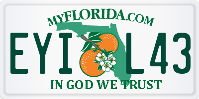 FL license plate EYIL43