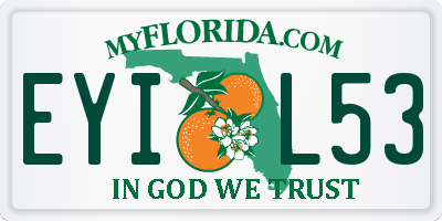 FL license plate EYIL53