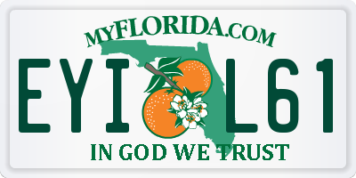 FL license plate EYIL61