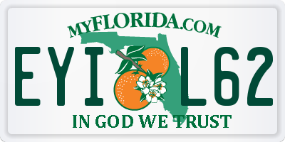FL license plate EYIL62