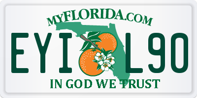 FL license plate EYIL90