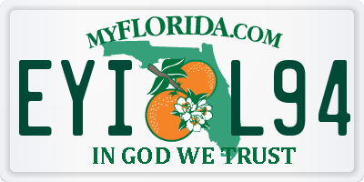 FL license plate EYIL94