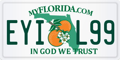 FL license plate EYIL99