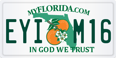 FL license plate EYIM16