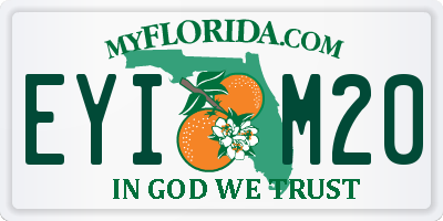 FL license plate EYIM20