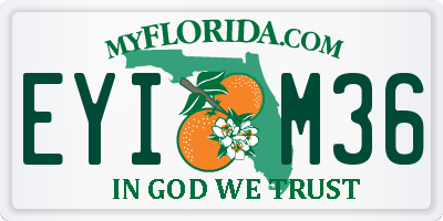 FL license plate EYIM36