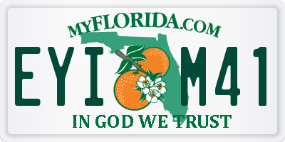 FL license plate EYIM41