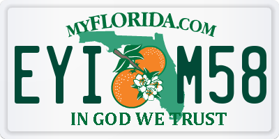 FL license plate EYIM58