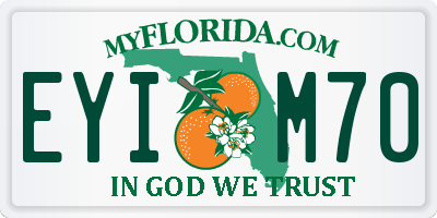FL license plate EYIM70