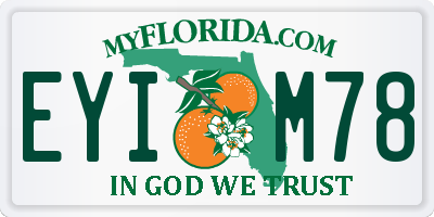 FL license plate EYIM78