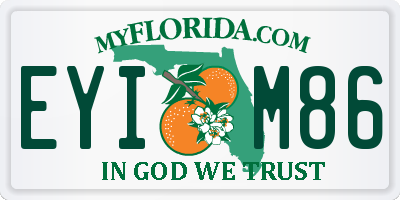 FL license plate EYIM86