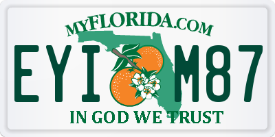 FL license plate EYIM87