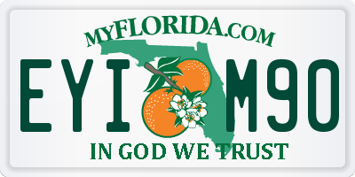 FL license plate EYIM90