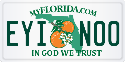 FL license plate EYIN00