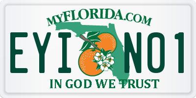 FL license plate EYIN01