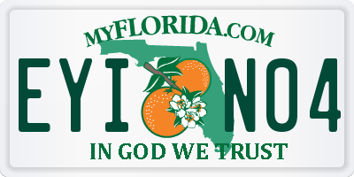 FL license plate EYIN04