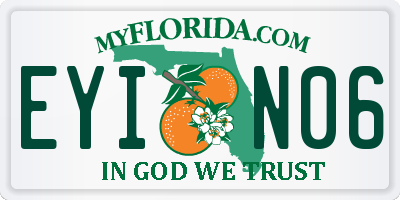 FL license plate EYIN06