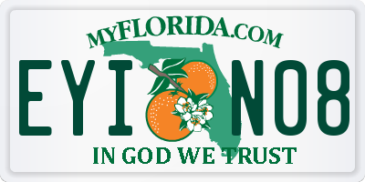 FL license plate EYIN08