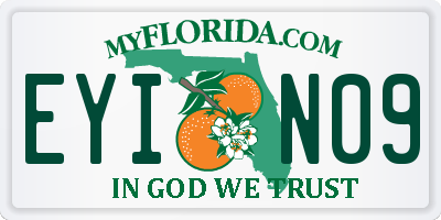 FL license plate EYIN09
