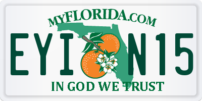 FL license plate EYIN15