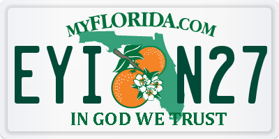 FL license plate EYIN27