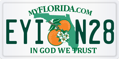 FL license plate EYIN28