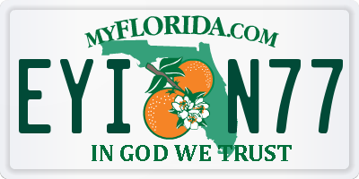 FL license plate EYIN77