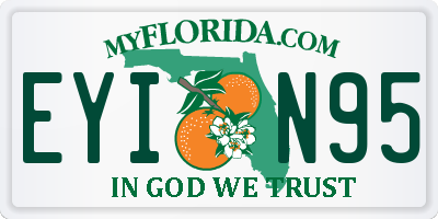 FL license plate EYIN95