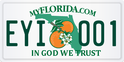 FL license plate EYIO01