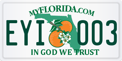 FL license plate EYIO03